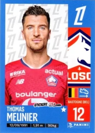 Sticker Thomas Meunier - Foot 2024-2025
 n. 163 - Panini