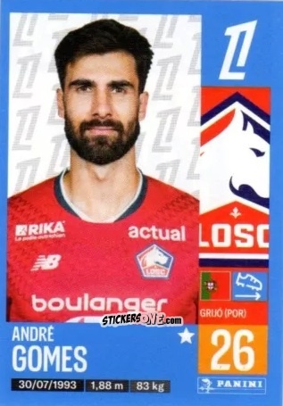 Figurina André Gomes - Foot 2024-2025
 n. 168 - Panini