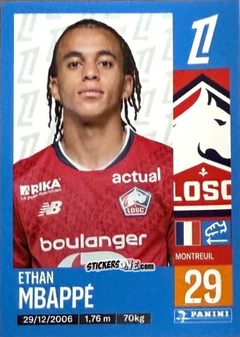 Figurina Ethan Mbappé - Foot 2024-2025
 n. 171 - Panini