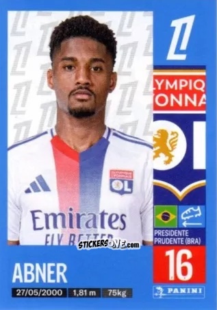 Cromo Abner Vinícius - Foot 2024-2025
 n. 182 - Panini
