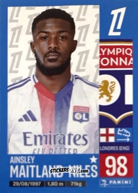 Figurina Ainsley Maitland-Niles - Foot 2024-2025
 n. 185 - Panini