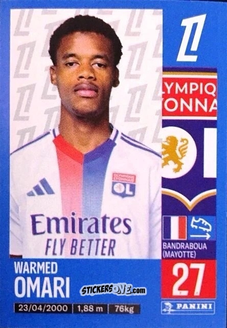 Cromo Warmed Omari - Foot 2024-2025
 n. 188 - Panini