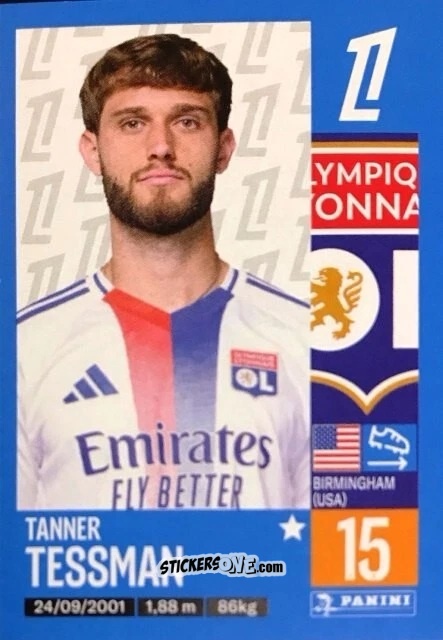 Sticker Tanner Tessman - Foot 2024-2025
 n. 193 - Panini
