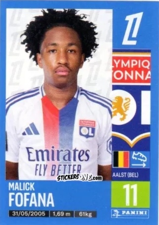 Sticker Malick Fofana - Foot 2024-2025
 n. 197 - Panini