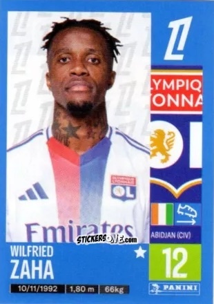 Cromo Wilfried Zaha - Foot 2024-2025
 n. 203 - Panini