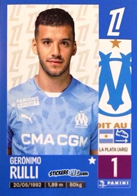 Cromo Gerónimo Rulli - Foot 2024-2025
 n. 214 - Panini