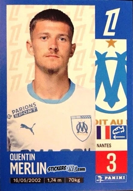 Figurina Quentin Merlin - Foot 2024-2025
 n. 221 - Panini