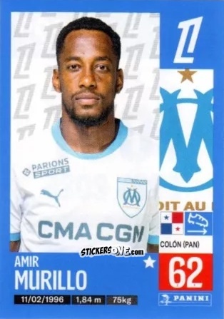 Cromo Michael Amir Murillo - Foot 2024-2025
 n. 222 - Panini