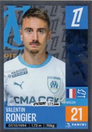 Cromo Valentin Rongier - Foot 2024-2025
 n. 229 - Panini
