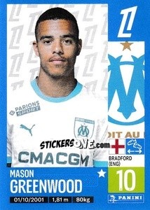 Figurina Mason Greenwood - Foot 2024-2025
 n. 230 - Panini