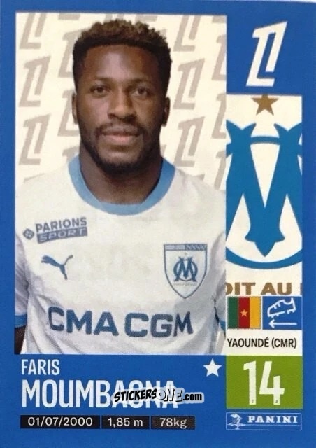 Figurina Faris Moumbagna - Foot 2024-2025
 n. 234 - Panini