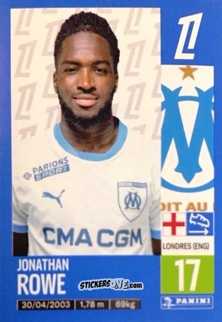 Sticker Jonathan Rowe - Foot 2024-2025
 n. 235 - Panini