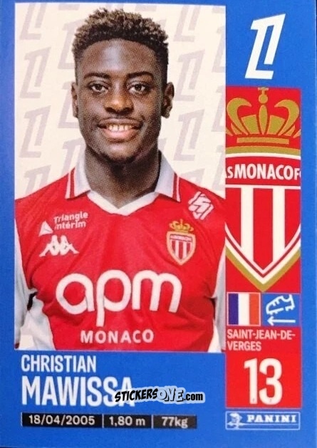 Cromo Christian Mawissa - Foot 2024-2025
 n. 243 - Panini