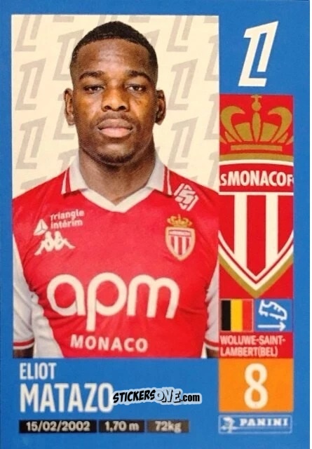 Sticker Eliot Matazo - Foot 2024-2025
 n. 254 - Panini