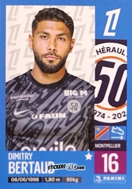 Sticker Dimitri Bertaud - Foot 2024-2025
 n. 267 - Panini