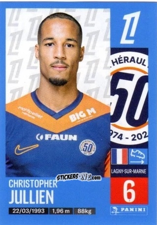 Sticker Christopher Jullien - Foot 2024-2025
 n. 270 - Panini