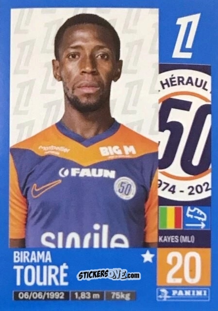 Cromo Birama Touré - Foot 2024-2025
 n. 284 - Panini
