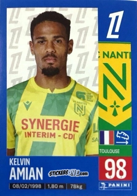 Figurina Kelvin Amian - Foot 2024-2025
 n. 295 - Panini