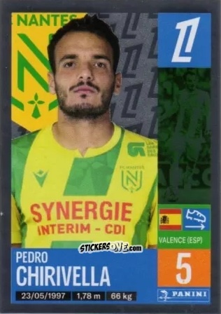Cromo Pedro Chirivella - Foot 2024-2025
 n. 304 - Panini