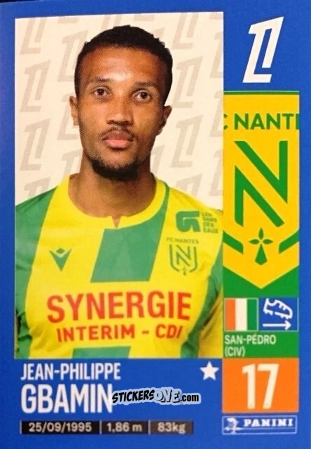 Cromo Jean-Philippe Gbamin - Foot 2024-2025
 n. 305 - Panini