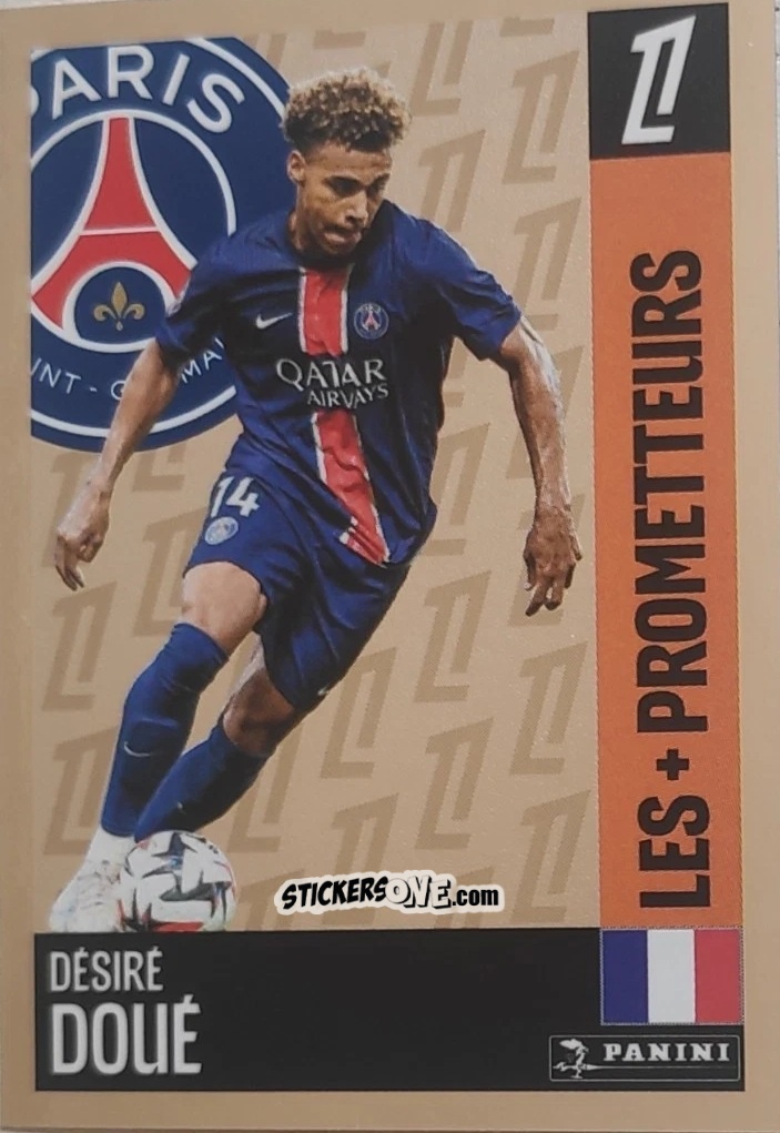 Cromo Désiré Doué (Paris-Saint-Germain) - Foot 2024-2025
 n. 319 - Panini