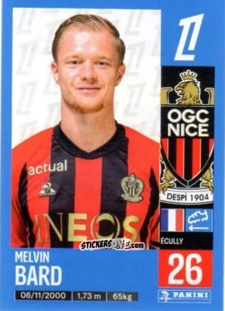 Figurina Melvin Bard - Foot 2024-2025
 n. 329 - Panini