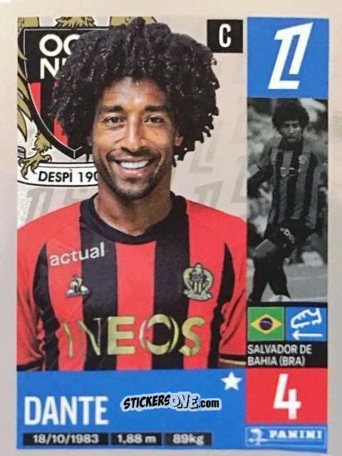 Sticker Dante Bonfim - Foot 2024-2025
 n. 332 - Panini