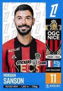 Cromo Morgan Sanson - Foot 2024-2025
 n. 340 - Panini