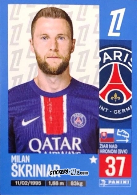 Figurina Milan Škriniar - Foot 2024-2025
 n. 359 - Panini