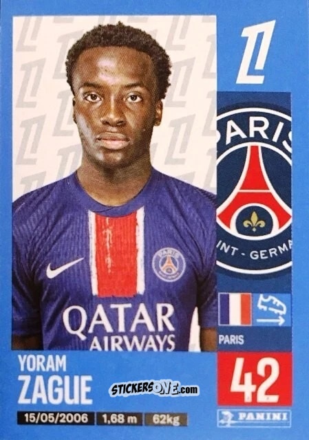 Cromo Yoram Zague - Foot 2024-2025
 n. 360 - Panini