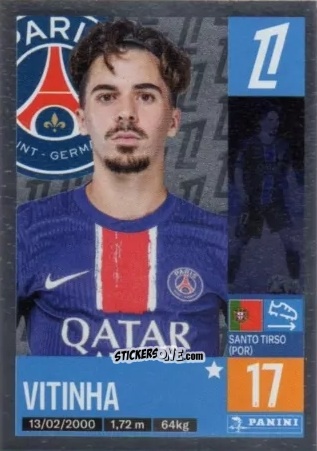 Cromo Vitinha - Foot 2024-2025
 n. 365 - Panini