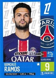 Figurina Gonçalo Ramos - Foot 2024-2025
 n. 373 - Panini