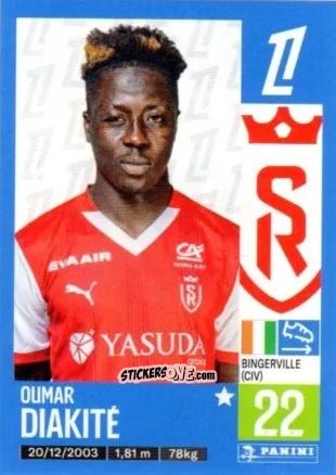 Figurina Oumar Diakité - Foot 2024-2025
 n. 399 - Panini