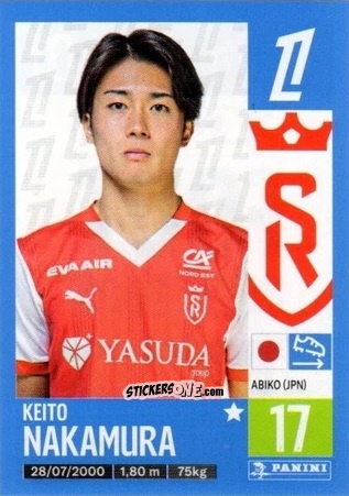 Figurina Keito Nakamura - Foot 2024-2025
 n. 401 - Panini