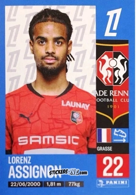 Figurina Lorenz Assignon - Foot 2024-2025
 n. 406 - Panini