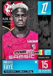 Cromo Mikayil Faye - Foot 2024-2025
 n. 407 - Panini