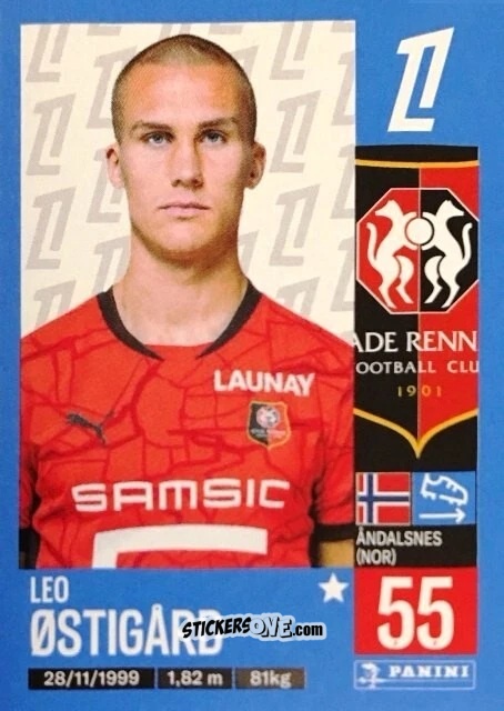 Figurina Léo Østigård - Foot 2024-2025
 n. 410 - Panini