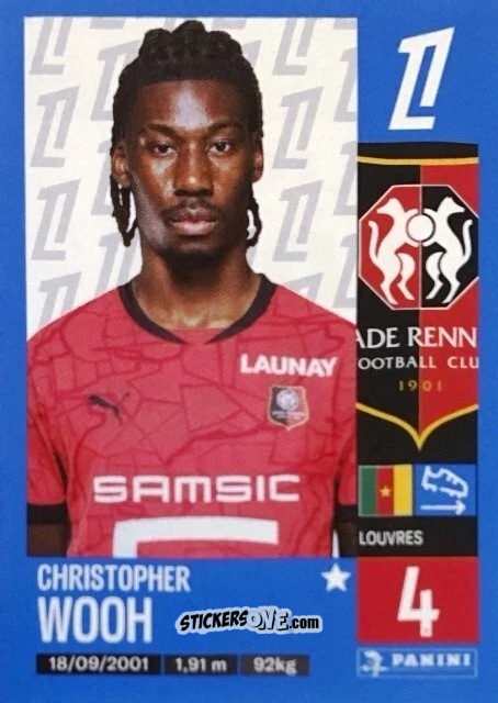 Figurina Christopher Wooh - Foot 2024-2025
 n. 413 - Panini