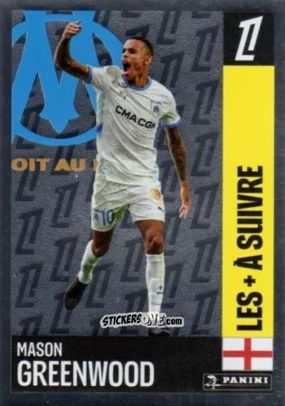 Figurina Mason Greenwood (Olympique de Marseille) - Foot 2024-2025
 n. 430 - Panini