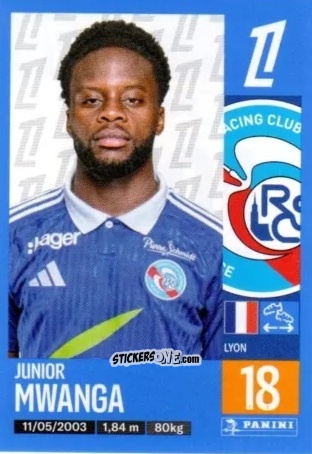 Figurina Junior Mwanga - Foot 2024-2025
 n. 476 - Panini