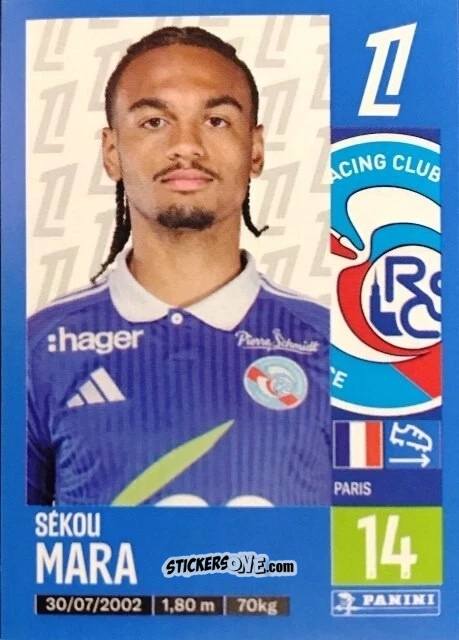 Cromo Sékou Mara - Foot 2024-2025
 n. 483 - Panini