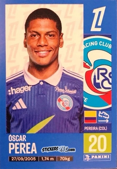 Cromo Óscar Perea - Foot 2024-2025
 n. 485 - Panini