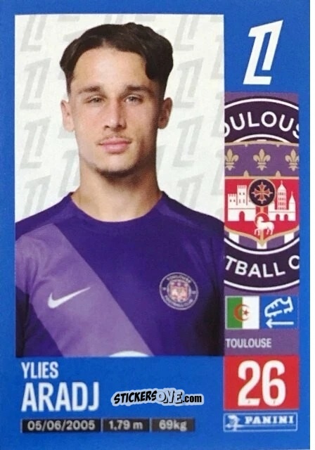 Cromo Ylies Aradj - Foot 2024-2025
 n. 494 - Panini
