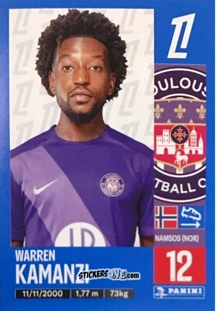 Cromo Warren Kamanzi - Foot 2024-2025
 n. 497 - Panini