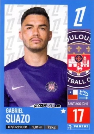 Cromo Gabriel Suazo - Foot 2024-2025
 n. 501 - Panini
