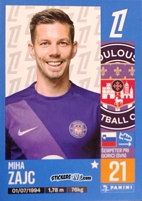 Cromo Miha Zajc - Foot 2024-2025
 n. 507 - Panini