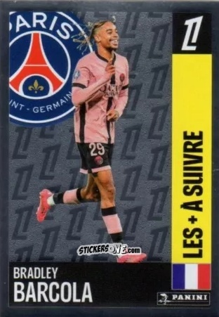 Sticker Bradley Barcola (Paris-Saint-Germain) - Foot 2024-2025
 n. 529 - Panini