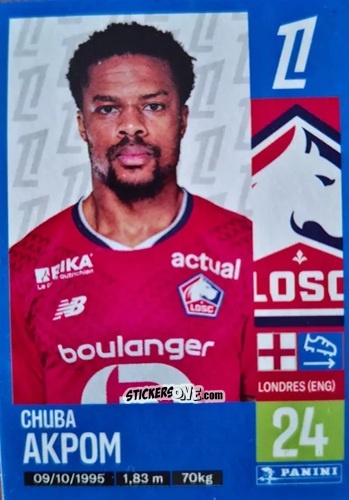 Sticker Chuba Akpom (LOSC Lille) - Foot 2024-2025
 n. T13 - Panini