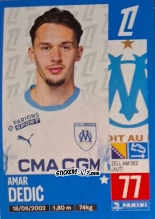 Sticker Amar Dedić (Olympique de Marseille) - Foot 2024-2025
 n. T15 - Panini