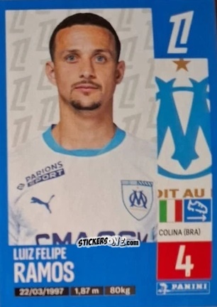 Sticker Luiz Felipe Ramos (Olympique de Marseille) - Foot 2024-2025
 n. T16 - Panini